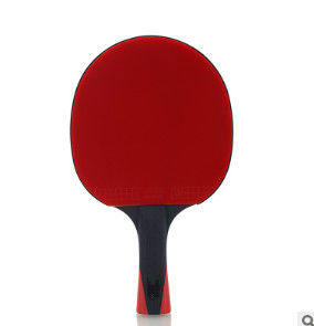 4 Star Ping Pong Paddle Set Black Plywood Handle 4 Bats and 3 Balls in Bag Reverse Rubber